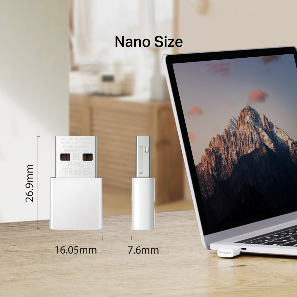 Mercusys - MA30N - Clé Usb WiFi Bi-Bande AC 1300