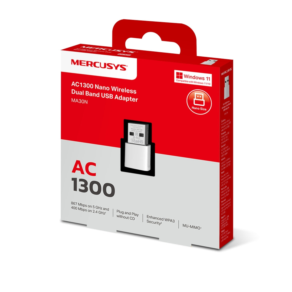 Mercusys - MA30N - Clé Usb WiFi Bi-Bande AC 1300