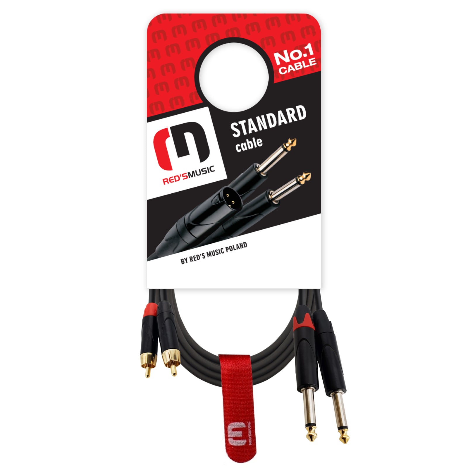 RED'S MUSIC - Câble 2x Jack MONO 6.35mm vers 2x RCA - 3m
