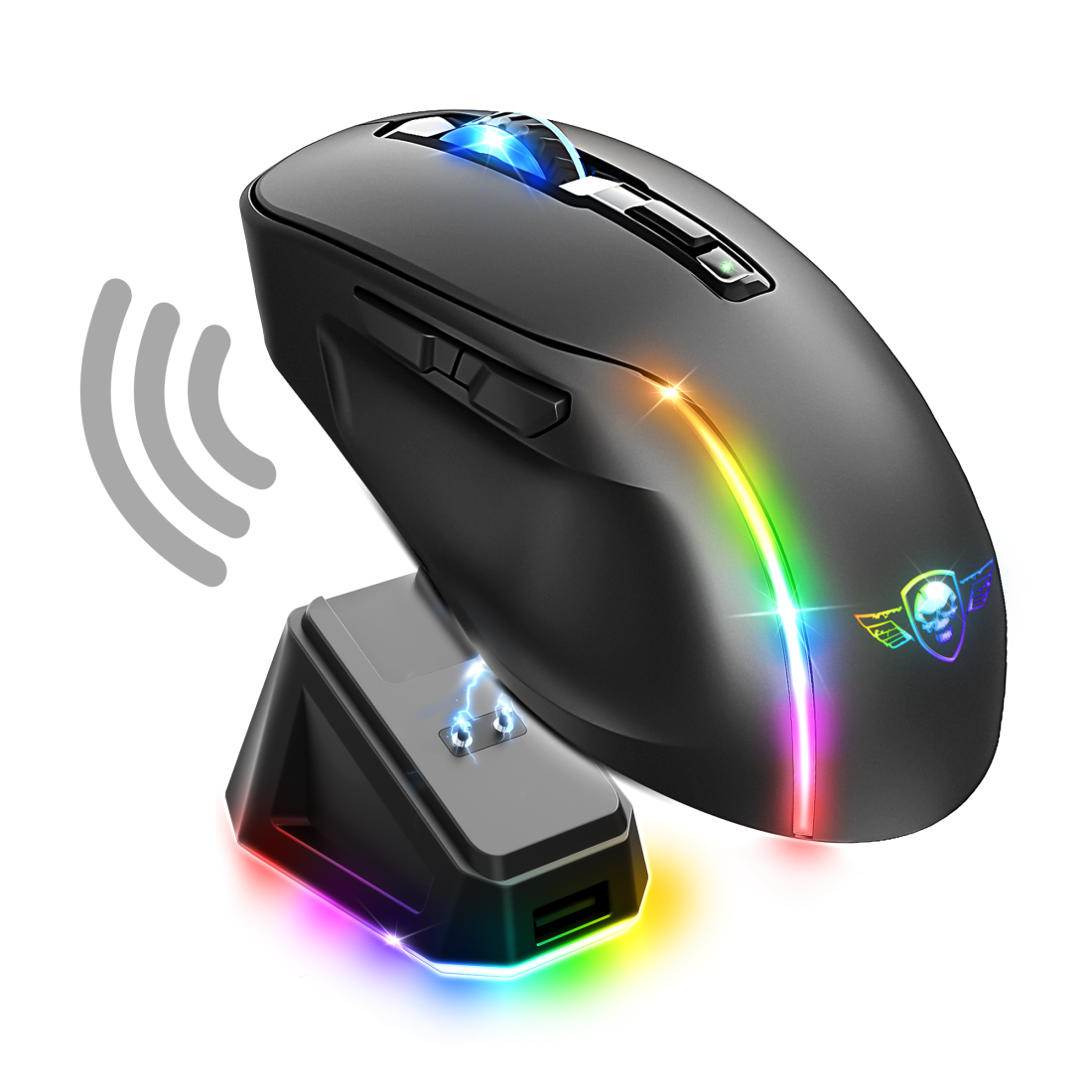 Spirit Of Gamer - ELITE M50 DARK - Souris gamer sans fil avec station de charge