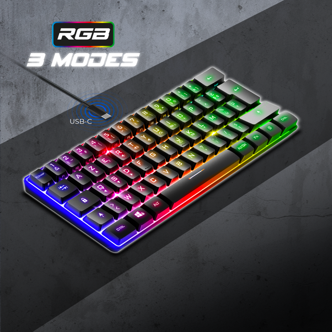 Spirit Of Gamer - PRO-K2 Noir - Clavier Gamer semi-mécanique