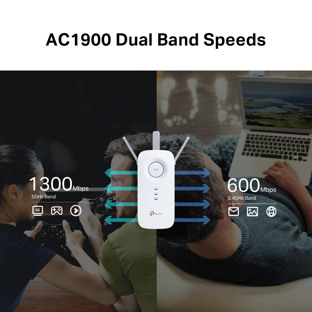 TP-Link - RE550 - Répéteur WiFi AC 1900