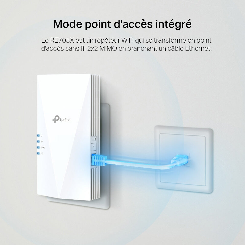 TP-Link - RE705X - Répéteur WiFi AX 3000