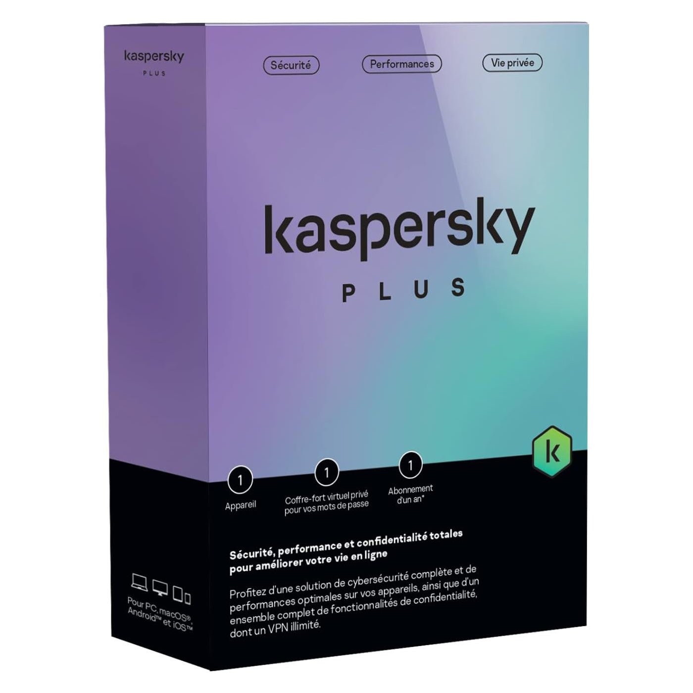 Kaspersky antivirus - Plus - License 1 Appareil / 1 an