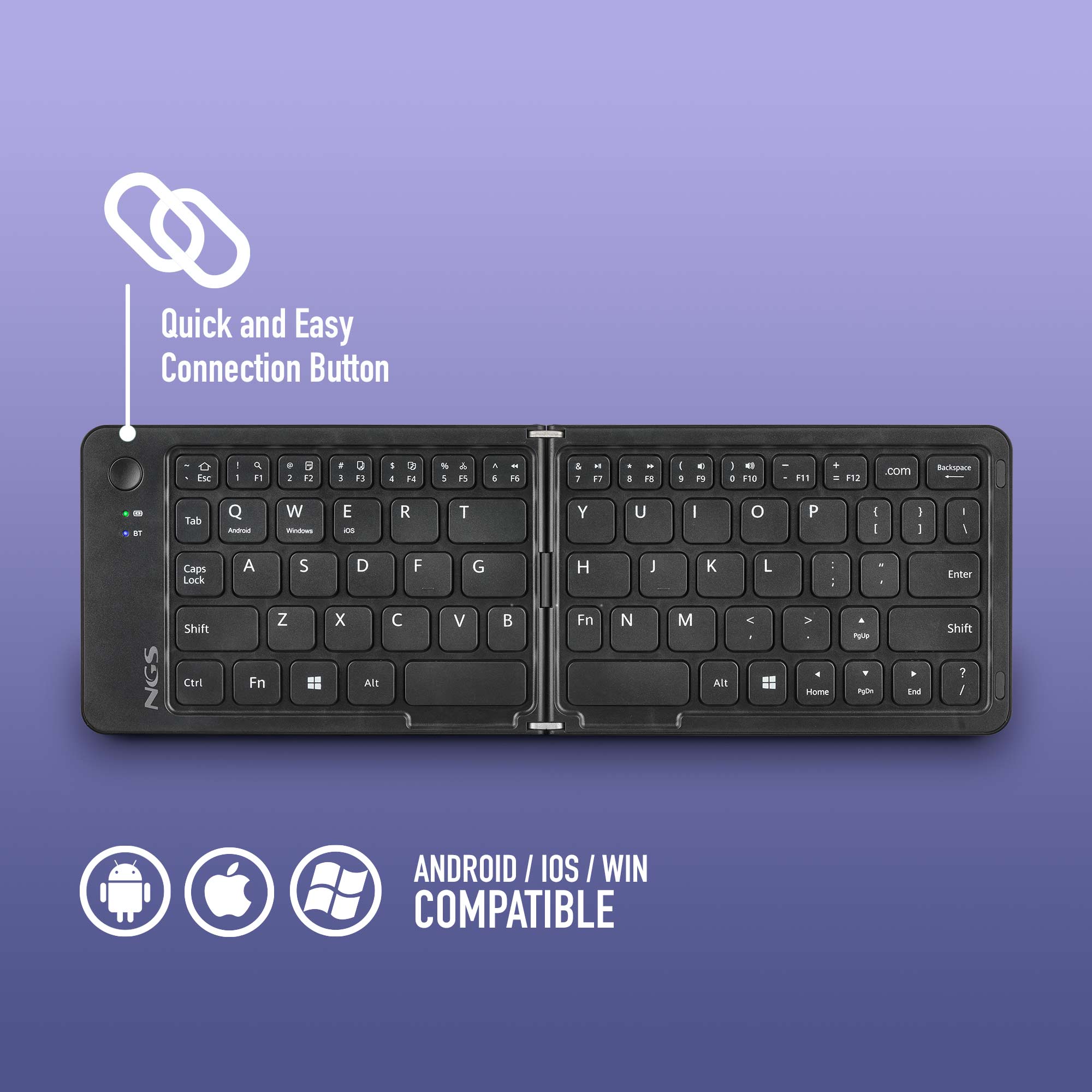 NGS - Domino - Clavier bluetooth pliable