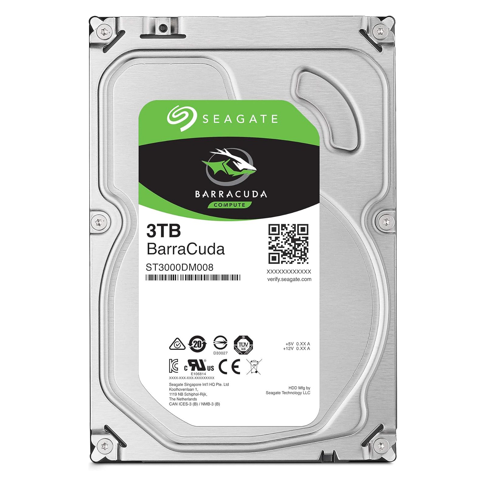Seagate - Disque dur interne 3.5" Barracuda ST3000DM007 - 3To