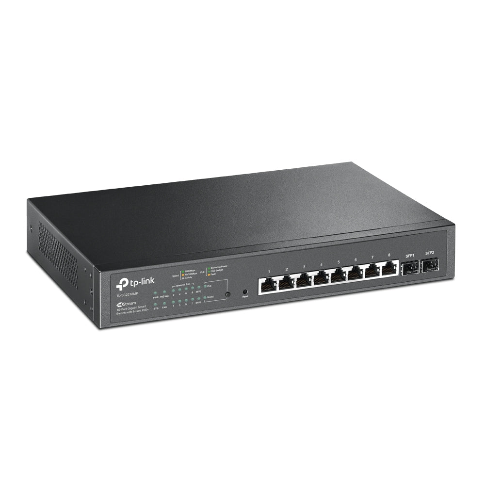 TP-LINK - TL-SG2210MP - Switch POE+ manageable 10 ports (8 PoE et 2 SFP)