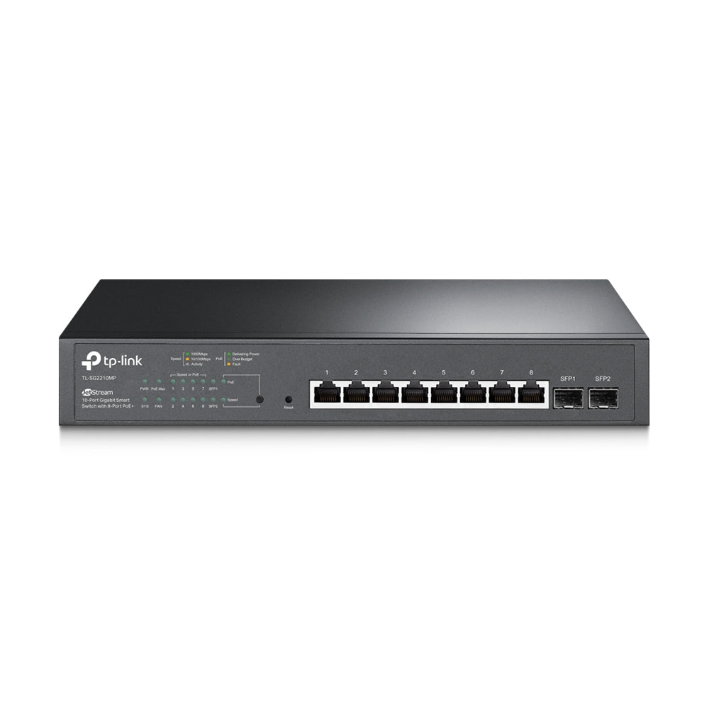 TP-LINK - TL-SG2210MP - Switch POE+ manageable 10 ports (8 PoE et 2 SFP)