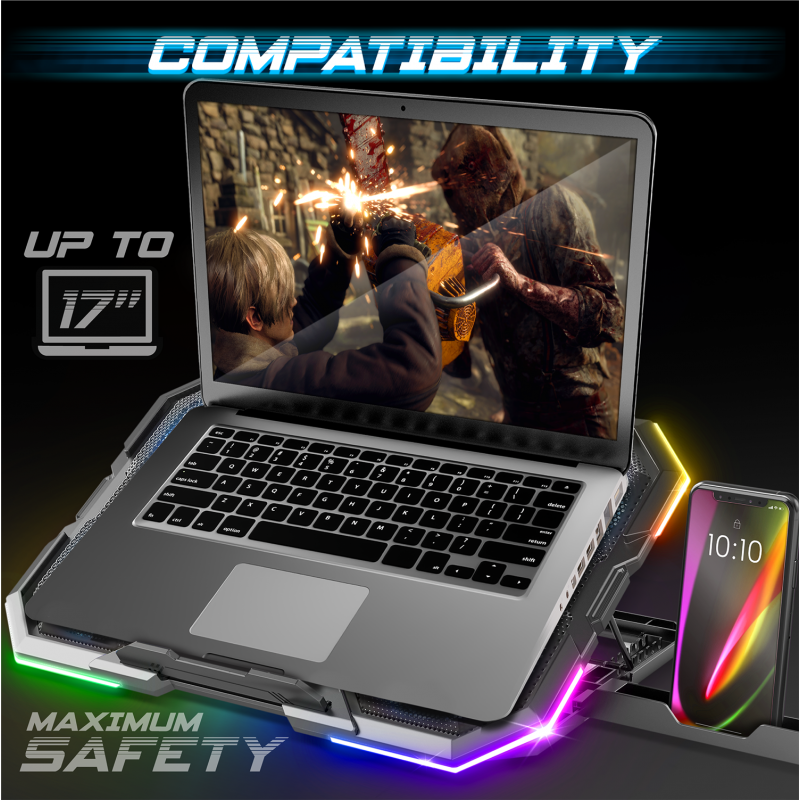 Spirit Of Gamer - Airblade 700 - Support ventilé RGB pour PC portable