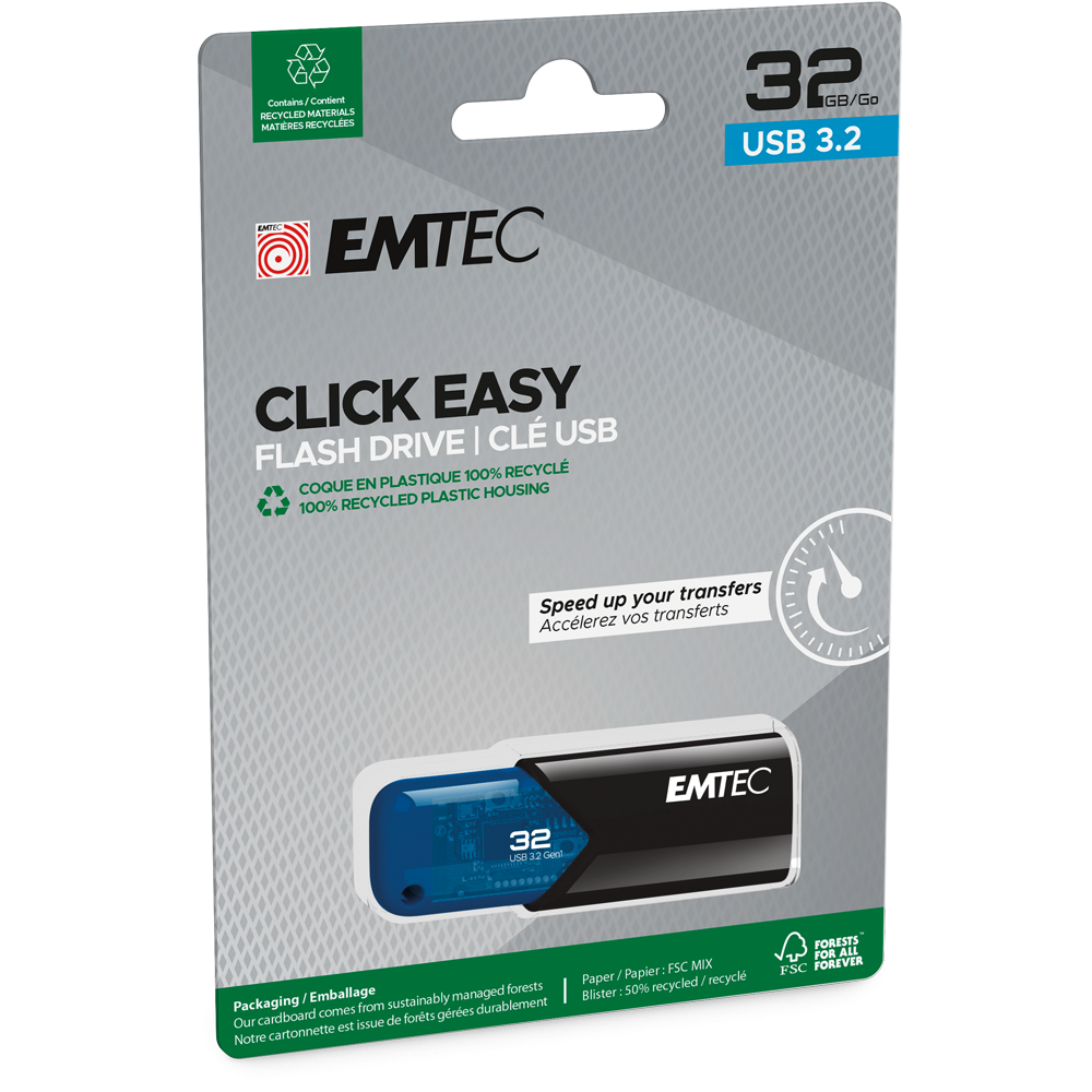 Emtec - Clé USB B110 Click Easy - 32 Gb