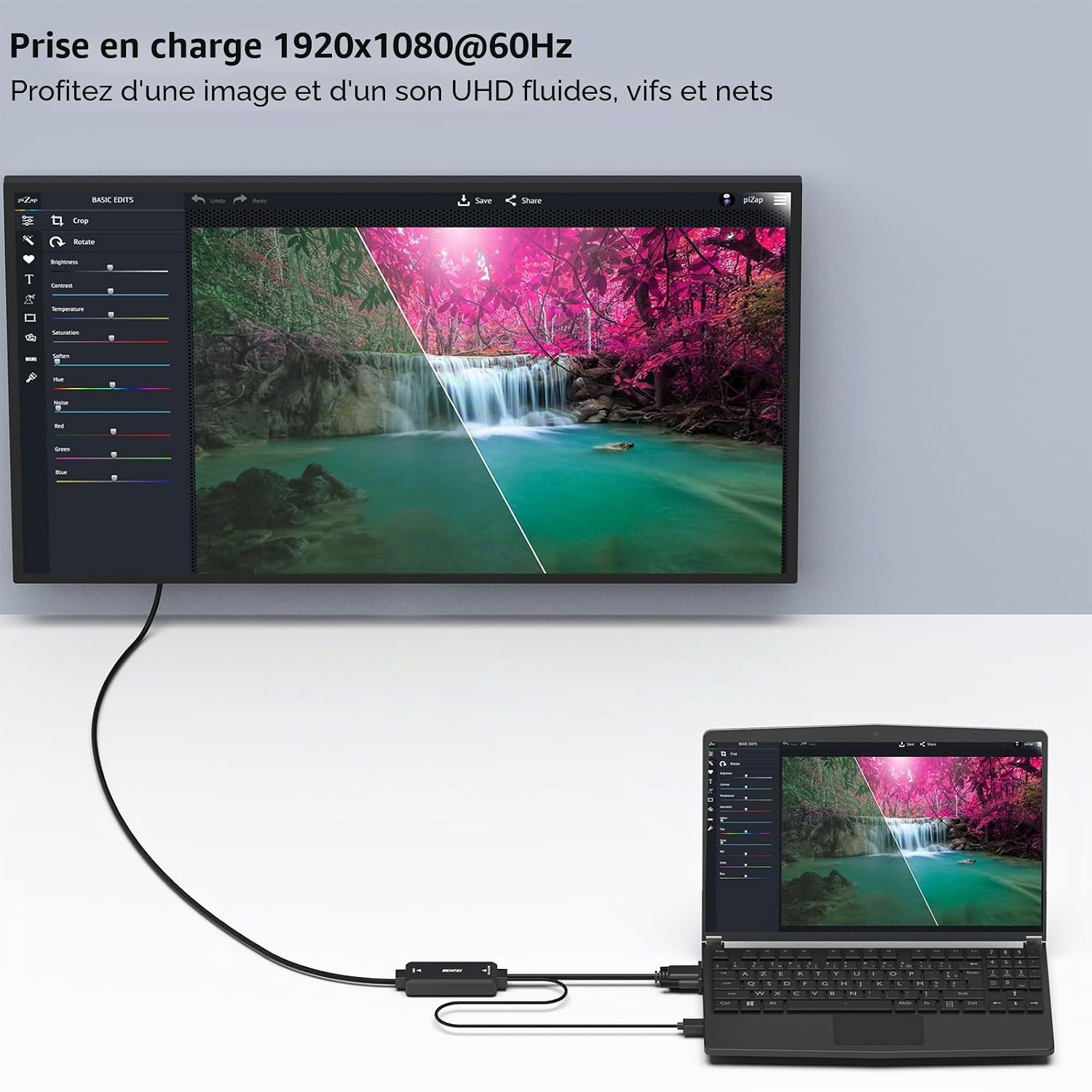 Générique - Cable adaptateur VGA vers HDMI - 1,80m