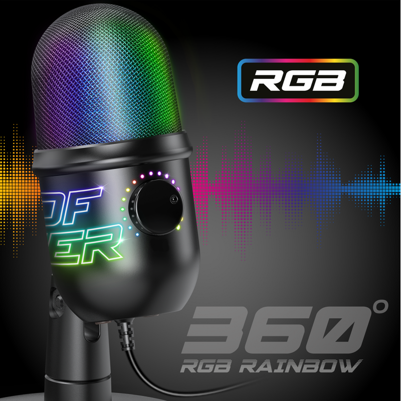 Spirit Of Gamer - Microphone cardioid RGB - EKO 400