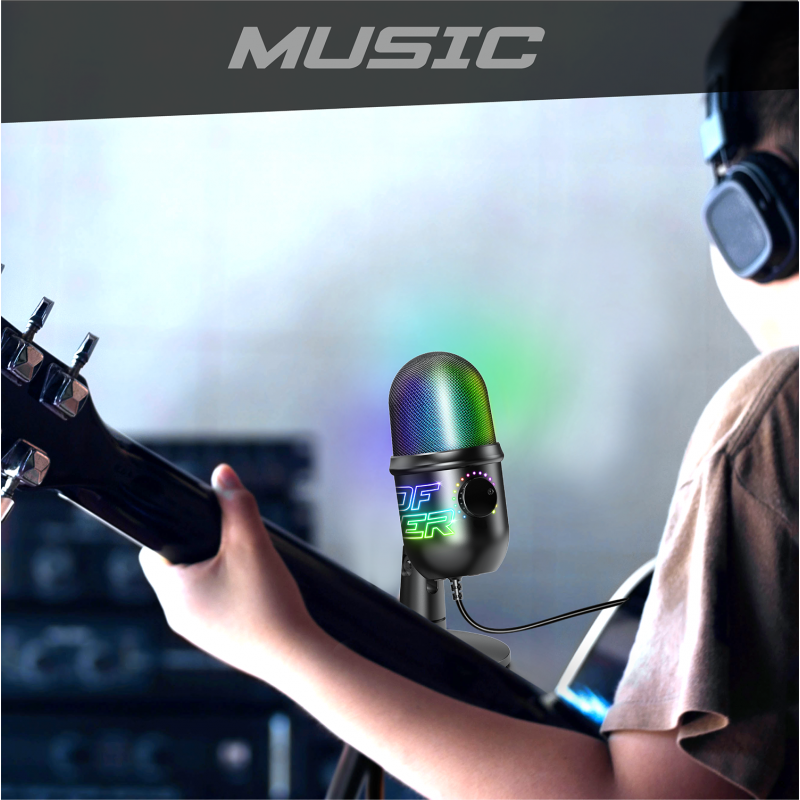 Spirit Of Gamer - Microphone cardioid RGB - EKO 400