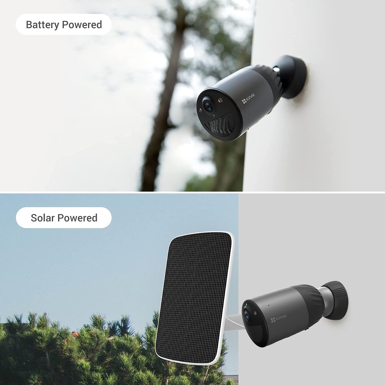 Ezviz - Kit Caméra WiFi BC1C 2K+ avec panneau solaire