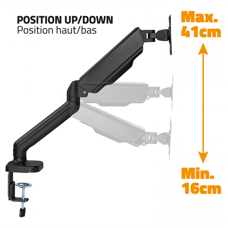 Advance - Support écran mécanique fixation bureau - 1 écran