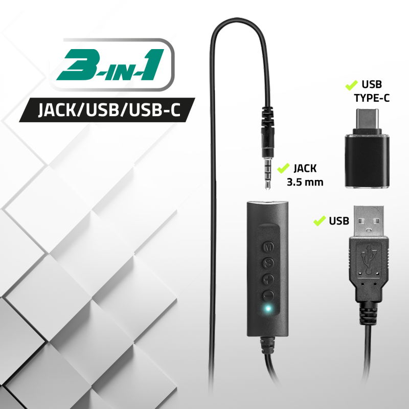 Advance - Smartphonics 750 - Micro-casque 3 en 1 (jack/USB/USB-C)