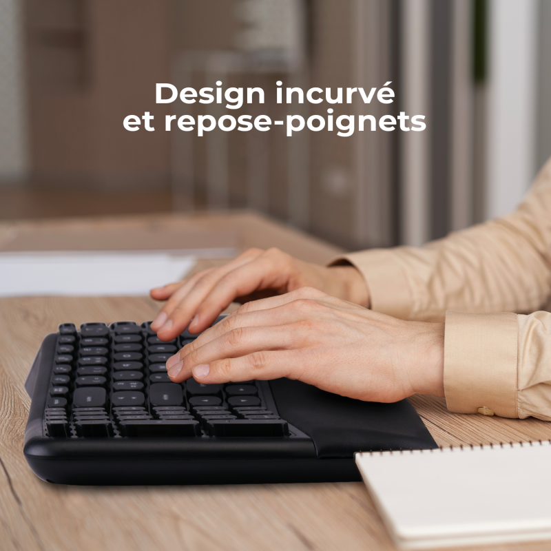 Advance - Smartergo Wireless - Pack clavier et souris ergonomiques sans fil