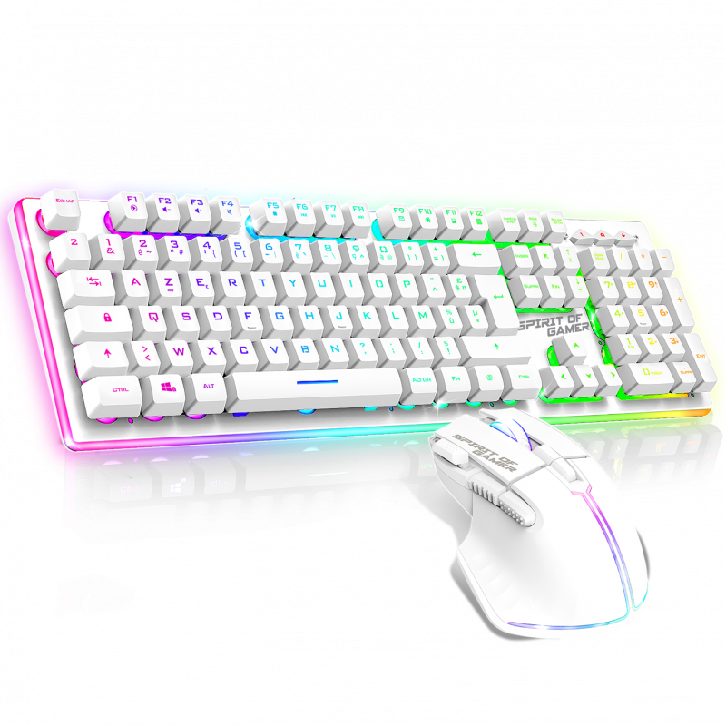 Pack clavier azerty, souris sans fil et Tapis de souris gamer - Elite- Combo