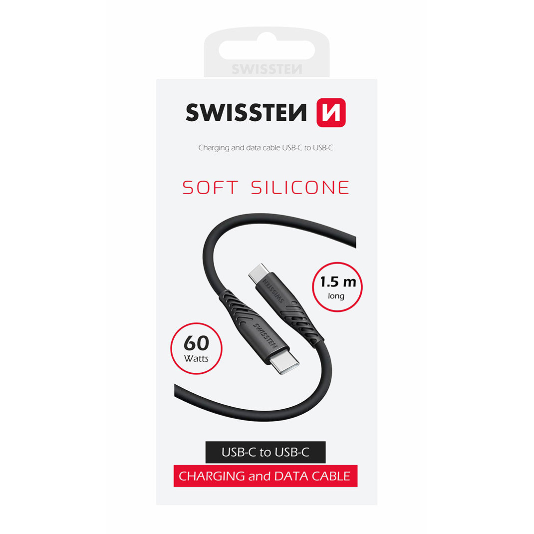 Swissten - Câble USB-C / USB-C en silicone