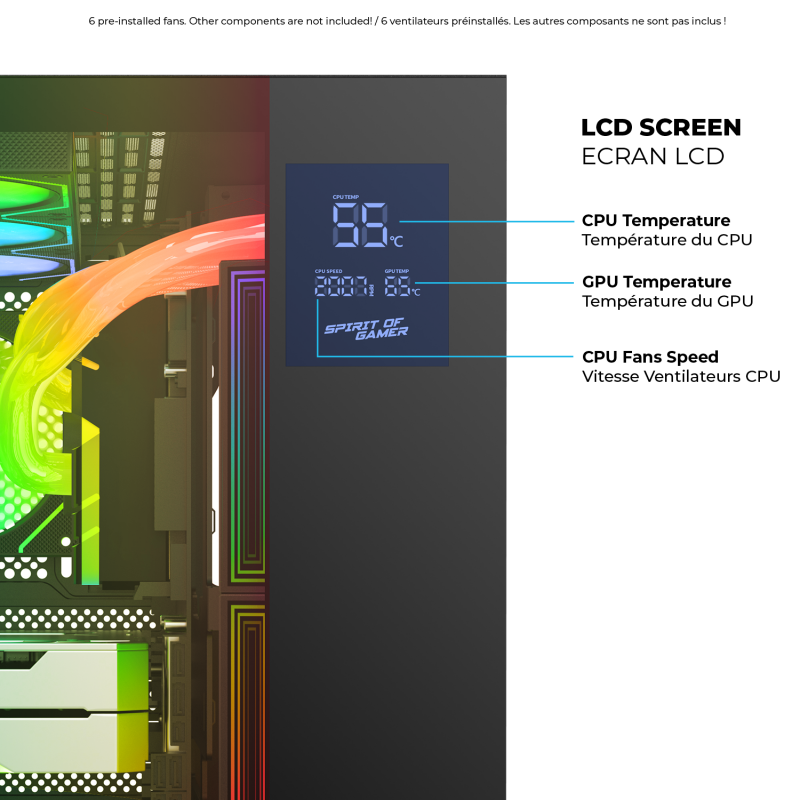 Spirit Of Gamer - Viper CRX Dark - Boitier ATX RGB
