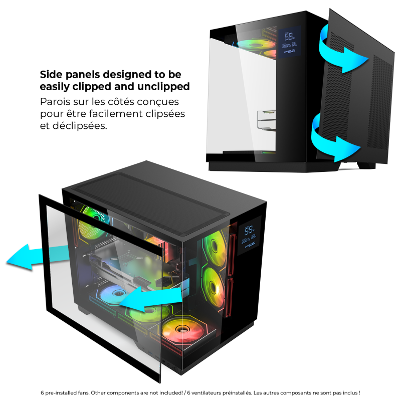 Spirit Of Gamer - Viper CRX Dark - Boitier ATX RGB