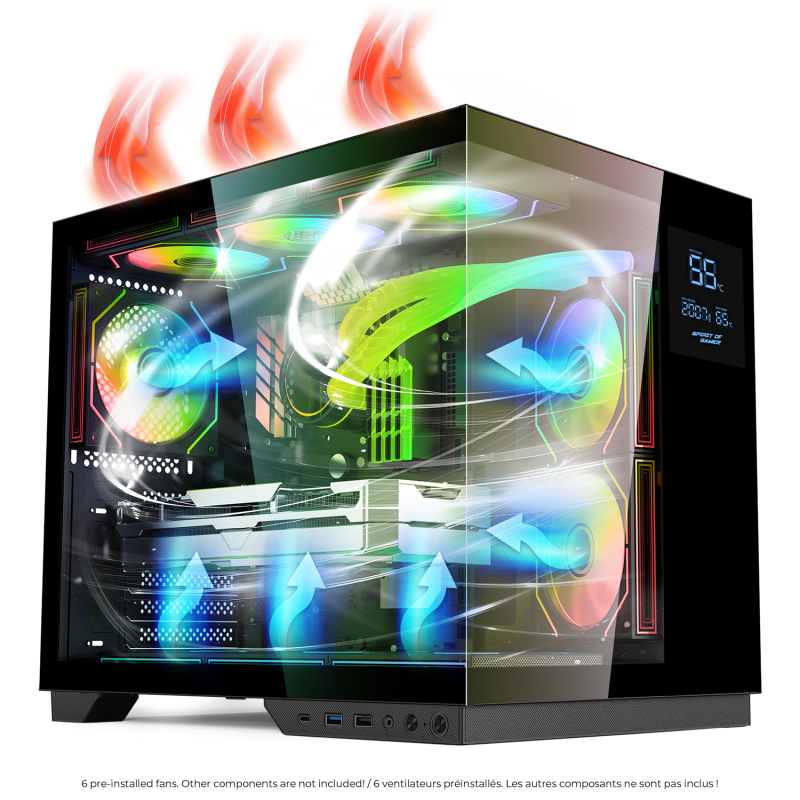 Spirit Of Gamer - Viper CRX Dark - Boitier ATX RGB