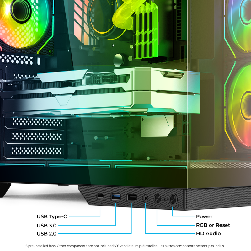 Spirit Of Gamer - Viper CRX Dark - Boitier ATX RGB