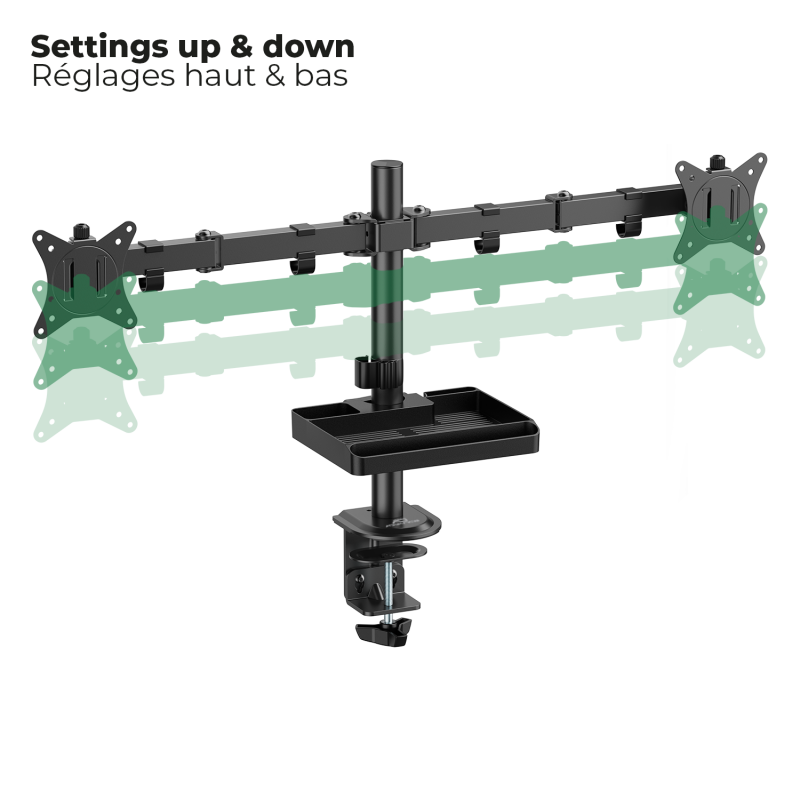 Advance - XtendMounts Dual - Support double écran avec plateau