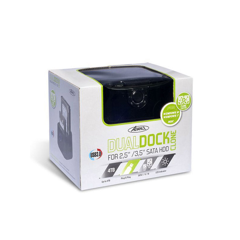 Advance - Dual Dock pour Disque dur 2.5" / 3.5" USB 3.0 (2 disques)