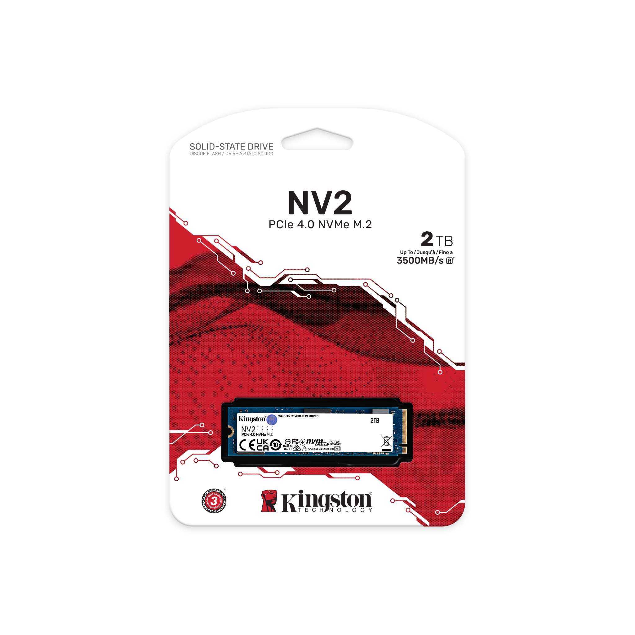 Kingston - M.2 NVMe - NV2 (250Go / 1To / 2To)