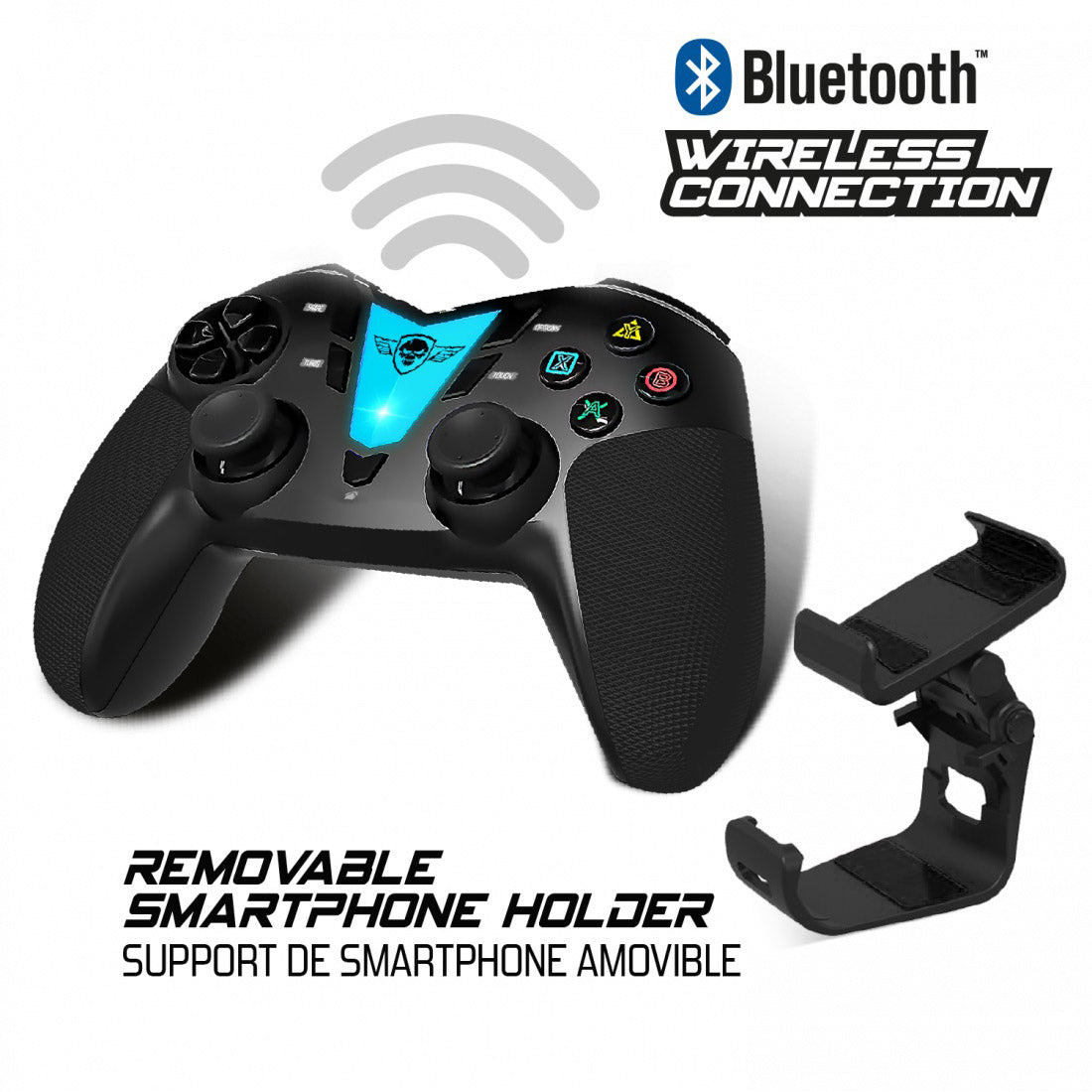 Spirit of Gamer - Manette Bluetooth pour smartphone avec support inclu
