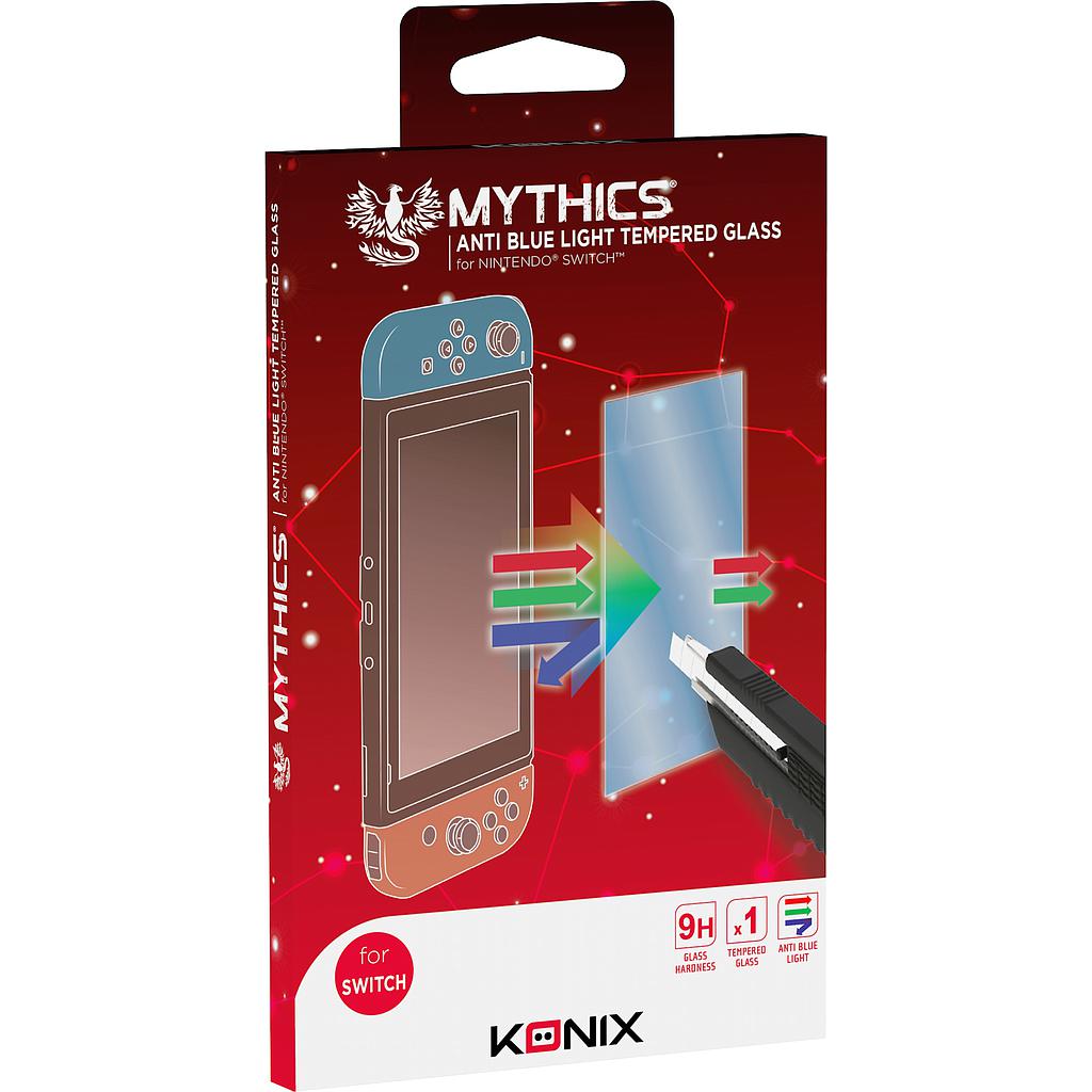 Konix Mythics - Verre trempé anti lumière bleue Nintendo Switch