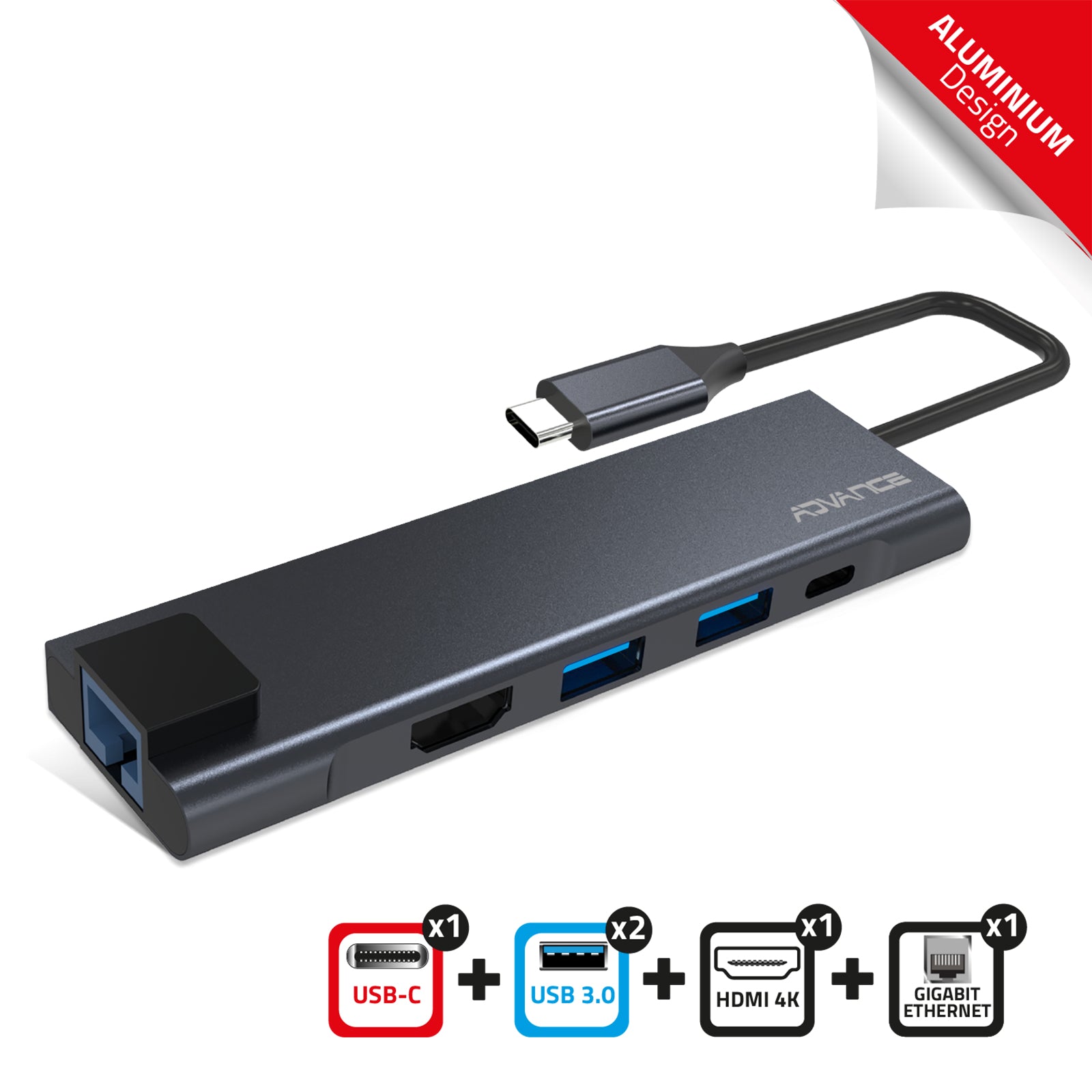 Advance - Hub 4 en 1 - XPAND SMART USB C