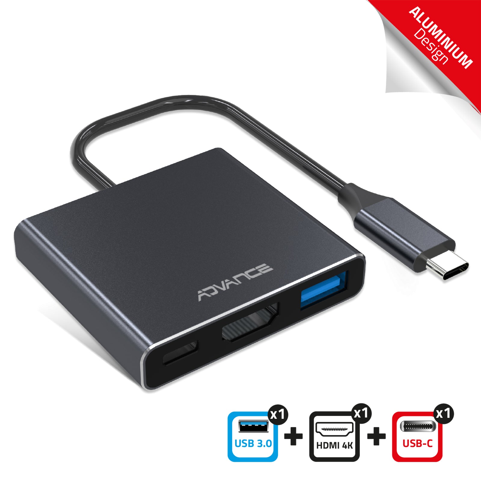 Advance - Hub 3 en 1 -  XPAND SMART USB C