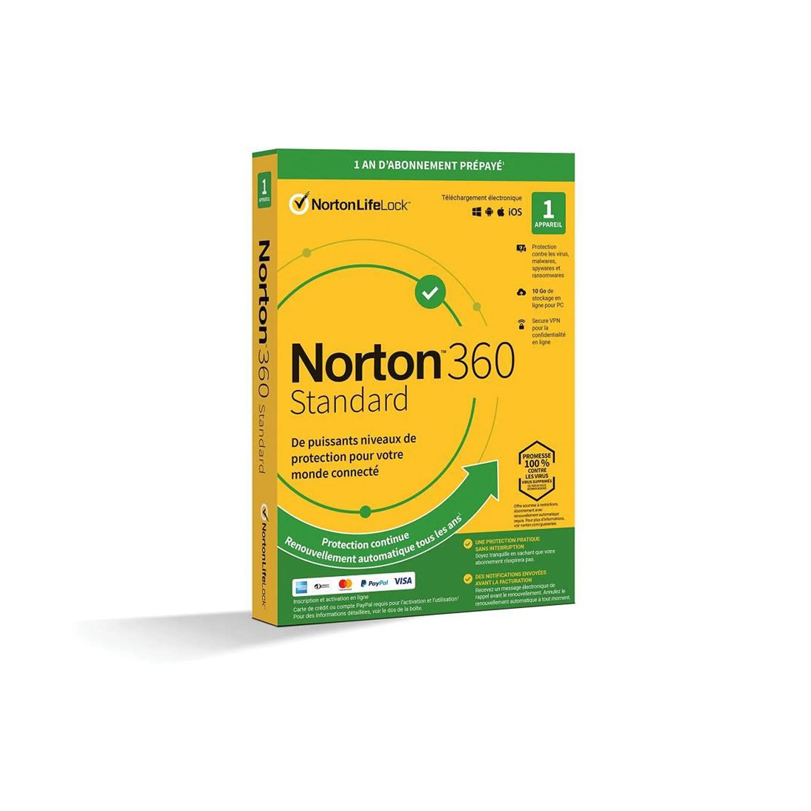 Norton 360 antivirus - Standard - License 1 Appareil / 1 an