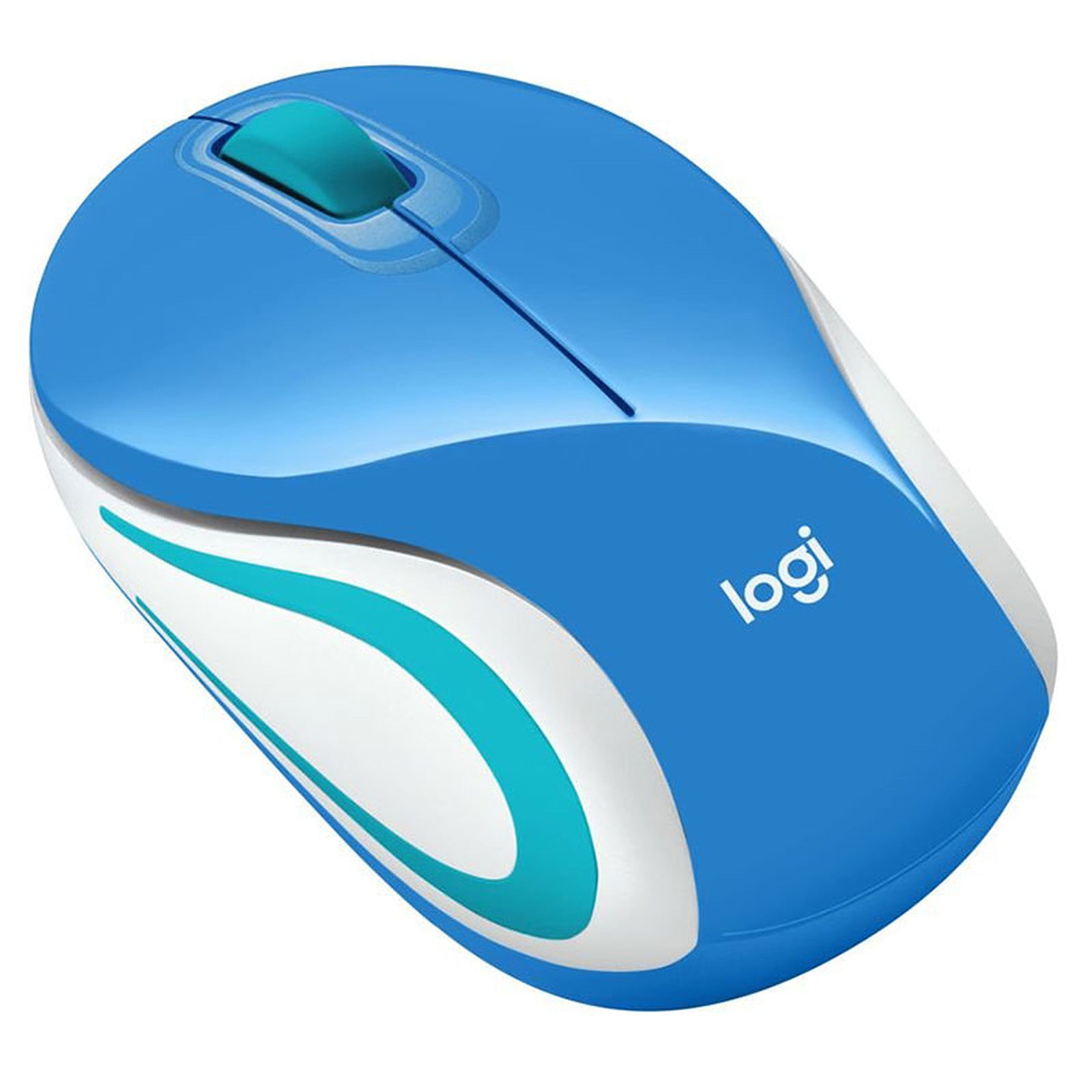 Logitech - Mini souris sans fil M187 (Bleu)