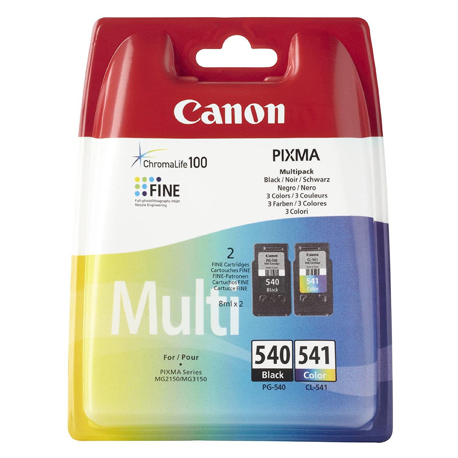 Canon - Cartouche d'encre 540/541 Multipack (Noir + Couleur)
