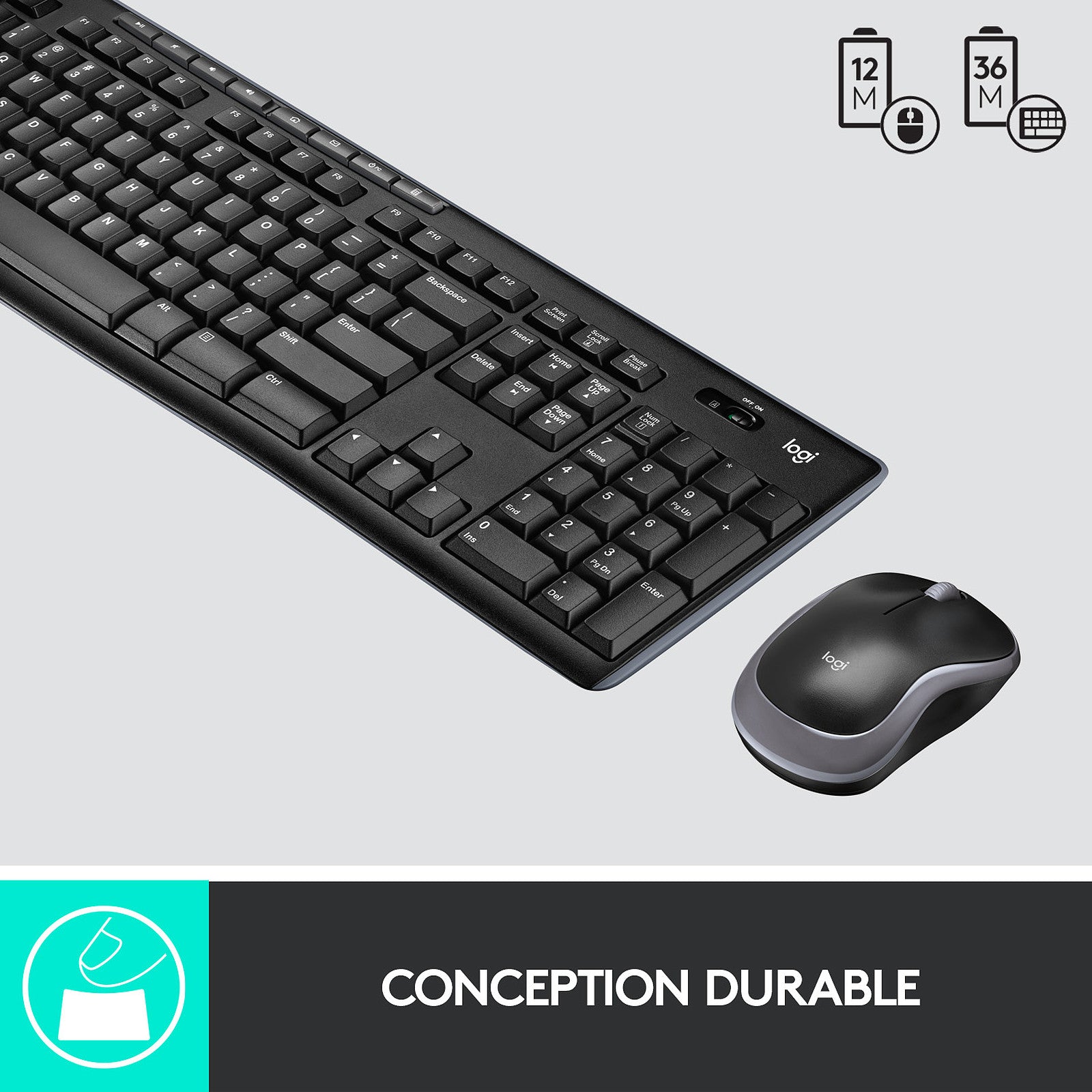 Logitech - Pack clavier / souris sans fil - MK270